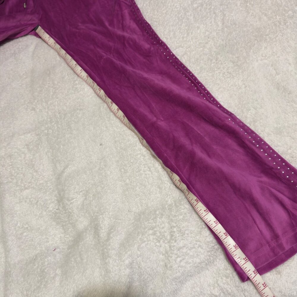 BCBG Max Azria Maternity Velour Tracksuit Set With Hoodie & Pants  Small purple - Picture 6 of 16